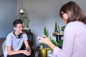 A teen male in psychotherapy for anxiety