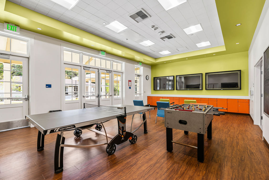 Game room at Hillsides Cares